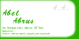 abel abrus business card